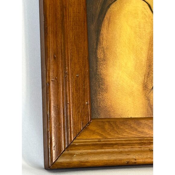 A Little Kiss Margaret Kane Framed Print Big Eyes MCM Kissing Boy Girl - Picture 5 of 8